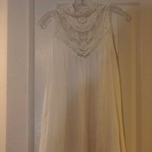 White highneck dress